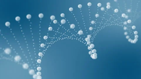 Abstract rotating glittering DNA animation Stock Footage 170212974