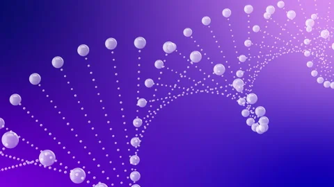 Abstract rotating glittering DNA animation Stock Footage 170819338