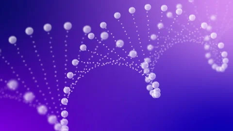Abstract rotating glittering DNA animation Stock Footage 170819708