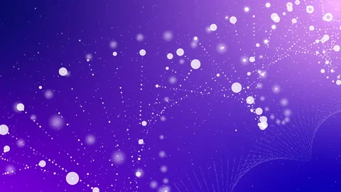 Abstract rotating glittering DNA animation Stock Footage 171007270