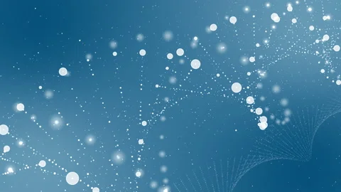 Abstract rotating glittering DNA animation Stock Footage 172109136