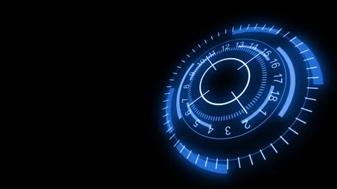 Abstract rotating  hemisphere with numbers on a black background. Stock Footage 150929752