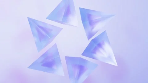 Abstract rotating light blue and purple triangular shapes forming a symmetr.. Stock Footage 332335986