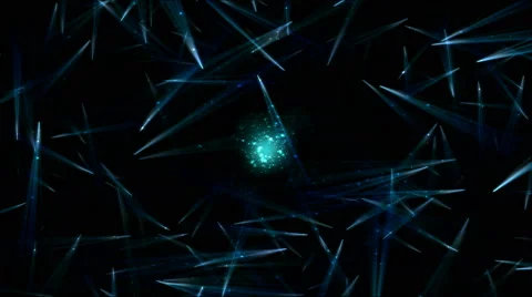 Abstract Rotating Light Rays Animation - Loop Blue Stock Footage 55625460