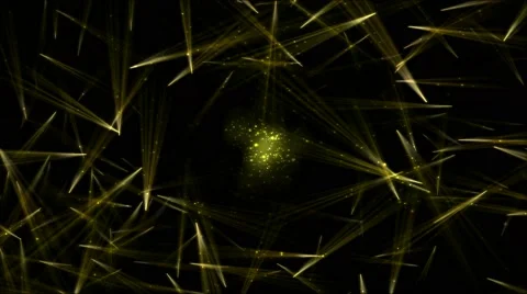 Abstract Rotating Light Rays Animation - Loop Golden Stock Footage 55639142
