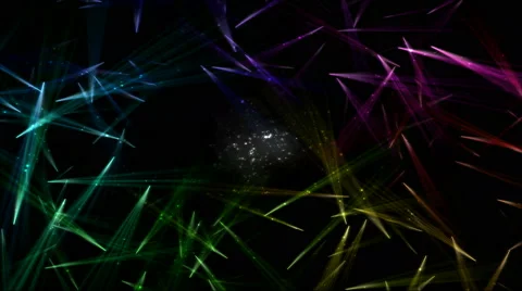 Abstract Rotating Light Rays Animation - Loop Rainbow Stock Footage 55649050