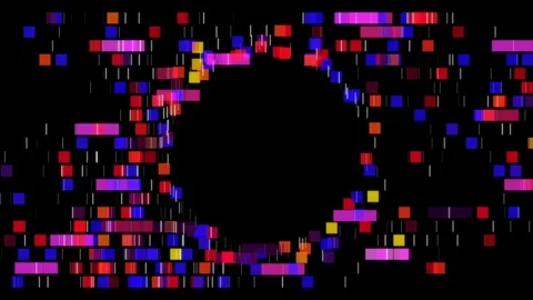 Abstract rotating Line and dots Video stock 87252918