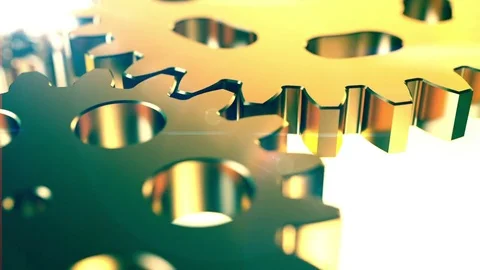 Abstract rotating metal gears video Stock Footage 74920149