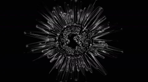 Abstract Rotating metallic liquid Sphere Animation - Loop Stock Footage 66263693