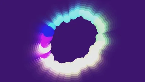 Abstract Rotating Multicolor Circle Loop Animation 스톡 동영상 344279753