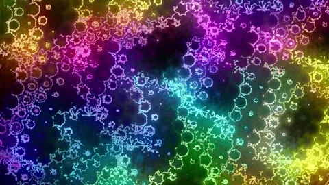 Abstract Rotating Multicolored Background of Chaotic Hexagons. 4K Stock Footage 293045250