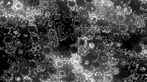 Abstract Rotating Multicolored Background of Chaotic Hexagons 04. 4K Stock Footage 293045775