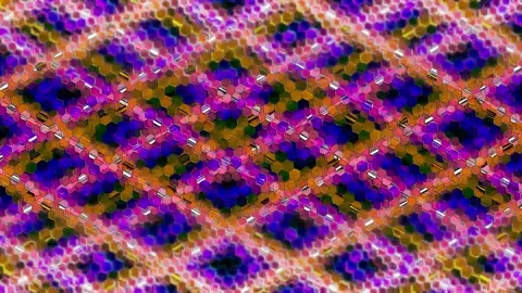 Abstract Rotating Multicolored Hexagons Background. Stock Footage 295749393