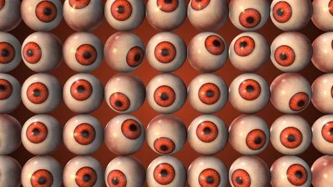 Abstract Rotating Pattern of Multiple Eyes 스톡 일러스트