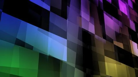 Abstract rotating pixel shape minimal background Stock Illustration