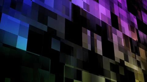 Abstract rotating pixel shape minimal background Stock Illustration