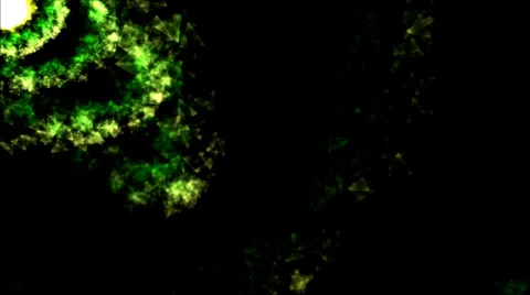 Abstract Rotating Pyramid Circles - Loop Green Stock Footage 35232912