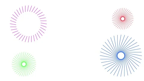 Abstract Rotating Radial Lines Spiral Animation on White Background. Futuri.. Stockbeeldmateriaal 336881049