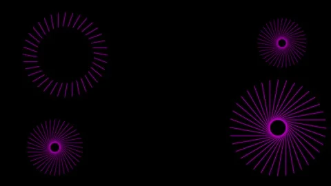Abstract Rotating Radial Lines Spiral Animation on Black Background. Futuri.. Stockbeeldmateriaal 337018995