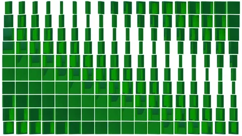 Abstract rotating reflective tiles flat green background looping 스톡 동영상 81560456