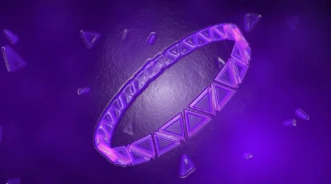 Abstract Rotating Ring of Triangles Animation - Loop Purple Stock Footage 67018077