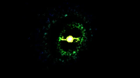 Abstract Rotating Rings - Loop Stock Footage 35023860