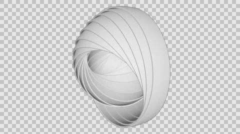 Abstract Rotating Rings. PNG + Alpha. Seamless loop Stock Footage 62057536