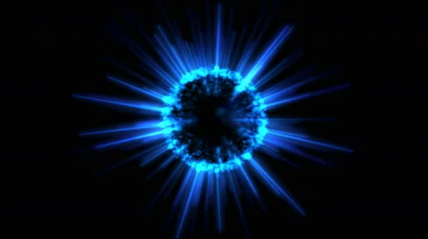 Abstract Rotating Shining Sphere Animation - Loop Blue Stock Footage 51675642
