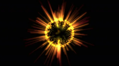 Abstract Rotating Shining Sphere Animation - Loop Orange Stock Footage 51683657