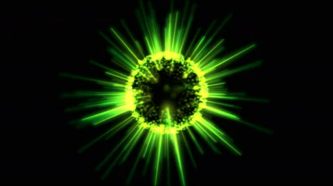 Abstract Rotating Shining Sphere Animation - Loop Green Stock Footage 51725284