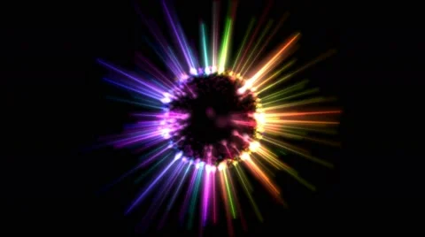 Abstract Rotating Shining Sphere Animation - Loop Rainbow Stock Footage 51729462