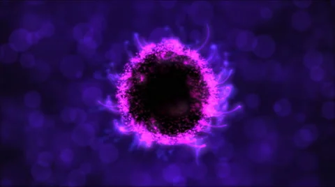 Abstract Rotating Sphere Animation - Loop Purple Stock Footage 52079345
