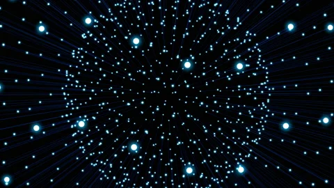 Abstract rotating sphere of blue glowing rays with bright beautiful spiral movem Stock Footage 139012472