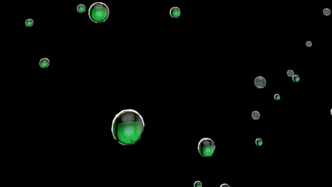 Abstract rotating spheres science molecules background Stock Footage 81765526