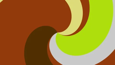 Abstract Rotating Spiral Motion Background with Earthy and Lime Tones 動画素材 333448638