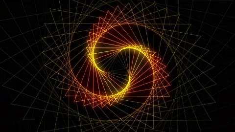 Abstract rotating triangular shapes. Stock Footage 155827568