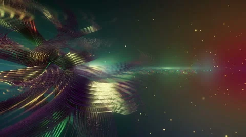 Abstract rotating twisted 3d shape Stock Footage 47672812