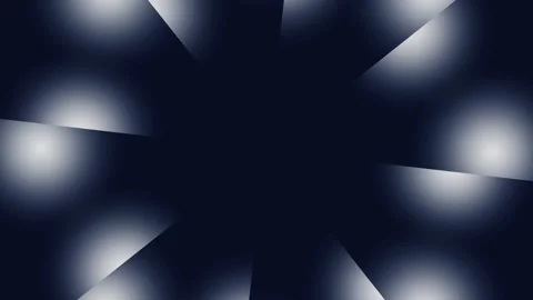 Abstract Rotating White Light Starburst on Dark Blue Background Stock-Footage 336960833