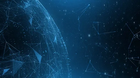 Abstract rotation of digital cyberspace globe Stock Footage 119340657