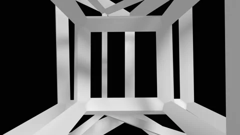 Abstract rotation of hollow cubes on a  alpha PNG background 스톡 동영상 89788965