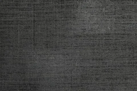 Abstract rough dark background linen natural fabric, short focus Stock Photos