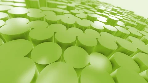 Abstract Round 3d Background Random Motion, Animation 4k Green Video stock 107528980