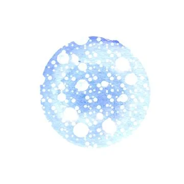 Abstract round background in shades of blue with splashes white. Winter Stock Illustration