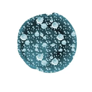 Abstract round background in shades of blue with splashes white. Winter Illustrazione stock