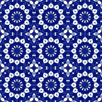 Abstract round blossoms white dark blue Stock Illustration