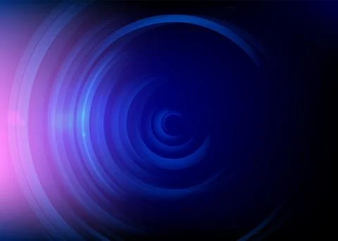 Abstract round blue background. Minimal fluid design, vector illustration Stock Illustration