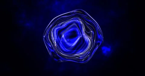 Abstract round blue sphere liquid iridescent soap bubble futuristic, abstra.. Stock Illustration
