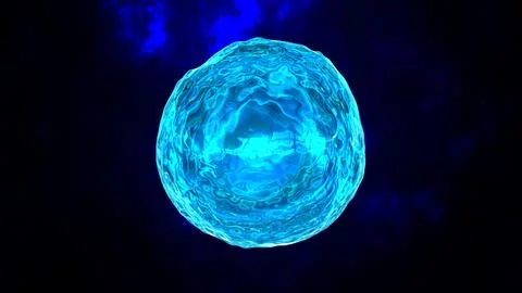 Abstract round blue sphere liquid iridescent soap bubble futuristic, abstra.. Stock Illustration