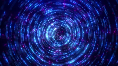 Abstract round circles of particles creating a magical ball of bright Stock Footage 288316028