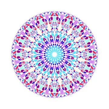 Abstract round circular flower pattern mandala - ornate vector design Stock Illustration